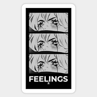 Feelings Crying Anime Girl Manga Sad Sadness Magnet